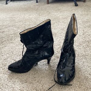 Vintage Monicar black boots/ vintage shoes